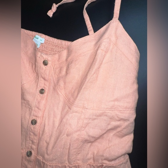 Aerie Coral Corset Linen Blend mini dress size XS GUC* - Picture 3 of 10